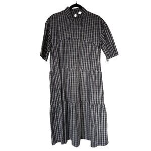 Everlane | Tiered Mockneck Cotton Midi Dress - Size M